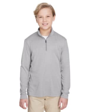 TT31HY youth zone sonic heather performance quarter-zip