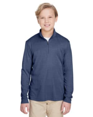 TT31HY youth zone sonic heather performance quarter-zip