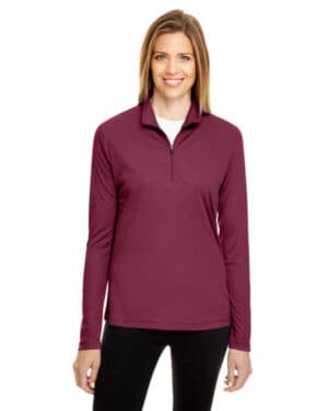 SPORT MAROON Team 365 TT31W ladies' zone performance quarter-zip