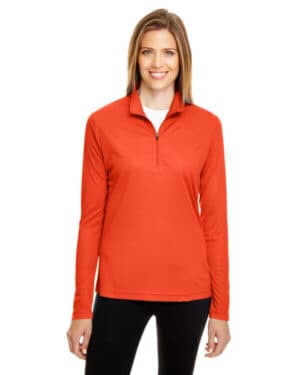 SPORT ORANGE Team 365 TT31W ladies' zone performance quarter-zip