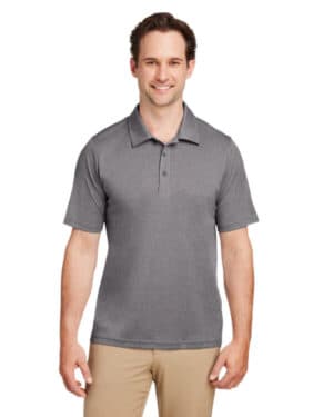 DARK GREY HEATHR Team 365 TT51H men's zone sonic heather performance polo