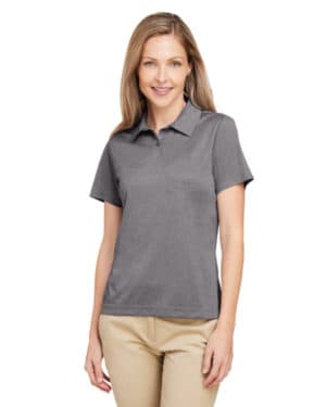 DARK GREY HEATHR TT51HW ladies' zone sonic heather performance polo