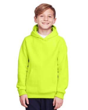 SAFETY YELLOW TT96Y youth zone hydrosport heavyweight pullover hooded sweatshirt