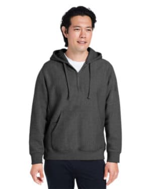 DARK GREY HEATHR TT97 unisex zone hydrosport heavyweight quarter-zip hooded sweatshirt