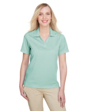 WHITE/ JADE Ultraclub UC102W ladies' cavalry twill performance polo