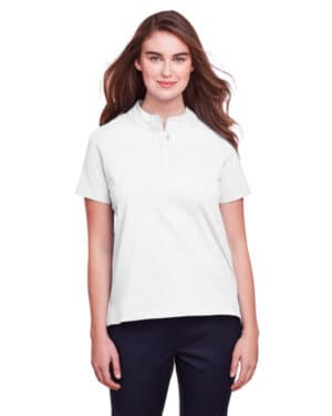 WHITE UC105W ladies' lakeshore stretch cotton performance polo