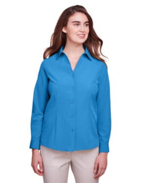 PACIFIC BLUE Ultraclub UC500W ladies' bradley performance woven shirt