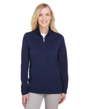 Ultraclub UC792W ladies' coastal pique fleece quarter-zip