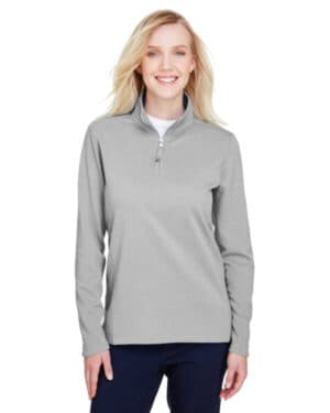 Ultraclub UC792W ladies' coastal pique fleece quarter-zip