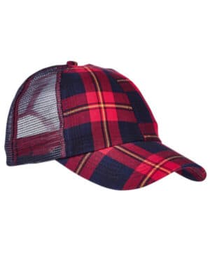 RED/ NAVY PLAID Adams VB101 vibe cap