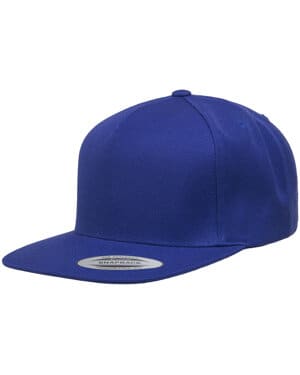YP5089 adult 5-panel structured flat visor classic snapback cap