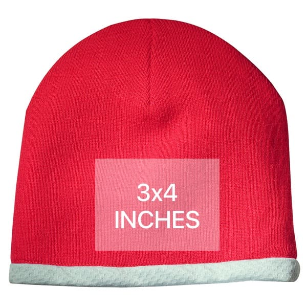 Custom Logo Beanies, 5 or 10 Pack - Add Your Embroidered Design -  Personalized Winter Knit Cap Hats for Business Athletic Gold at   Men's Clothing store