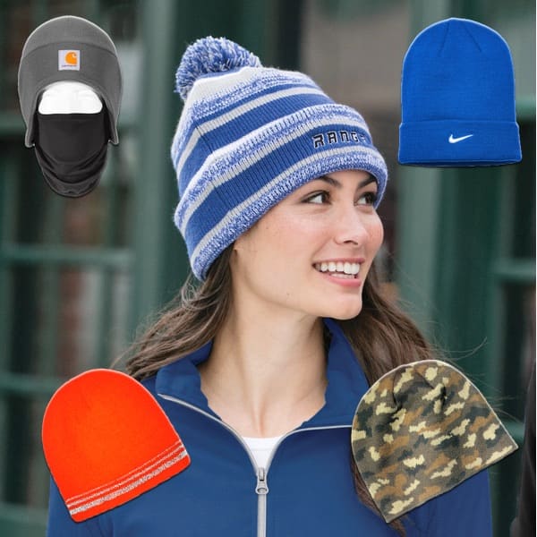 Embroidered best sale knit hats