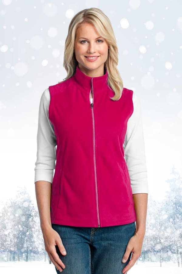 Women’s Columbia fleece vest w/ embroidered logo