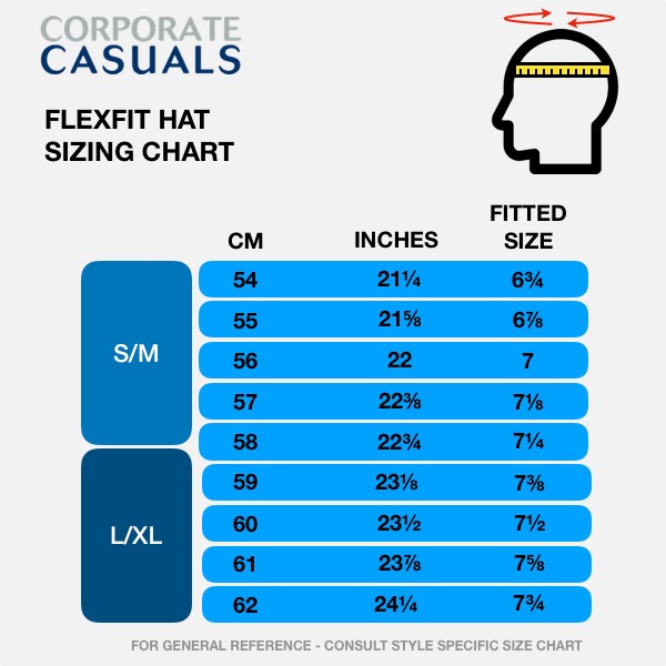 Fitted Hat Size Conversion Chart