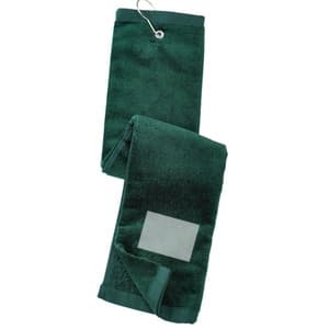 tri fold towel logo location